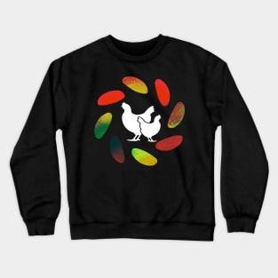 Funny Farmer Chicken Egg Cycle Agriculture Gift Crewneck Sweatshirt